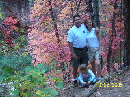Hiking in West Fork with our granddaughter