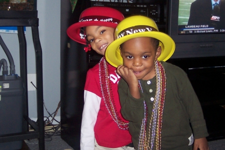 My grandchildren, Deja and Carter