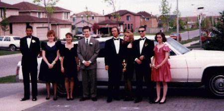 Picture before the Prom at Joes house with Limo