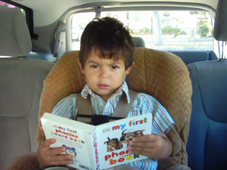 My little bookworm... just like Mommy.