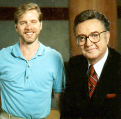 With Steve Allen, 1990