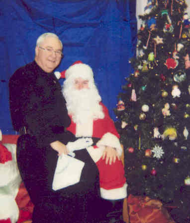 Father Rector and Santa