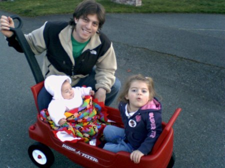 Wagon ride with my GIRLZ!