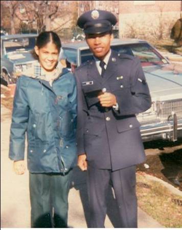 Me with my sister when I was in the Air Force in 1980...