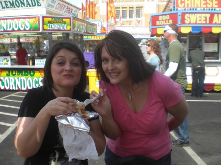 My Niece Heather and I Enjoying Fair Food 2008