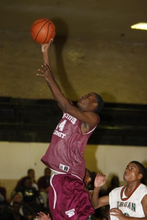 My son taking that hoop