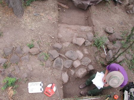 orchard wall excavation 2004