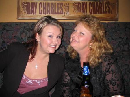 sister and i at roberts b-day gig 2007