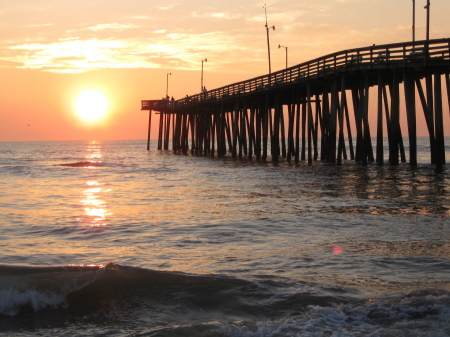 sunrise and pier