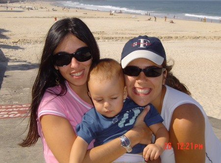 Me, my son LUCAS and Cris in S��o Conrado Beach _ Brazil