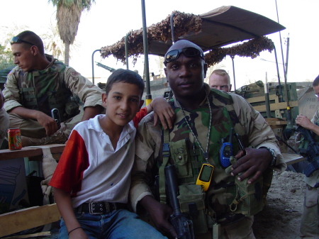 me with 14yr old Iraqi Kid in between missions