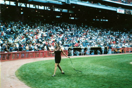 performing the National Anthem at County Stadium