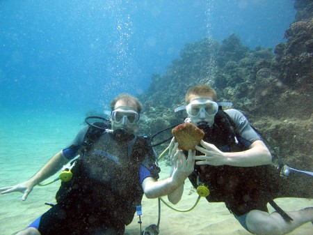 Diving with Jr