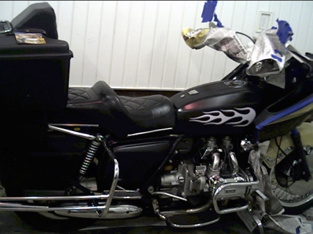 This is my 1976 Honda GL1000 when I was rebuilding her.