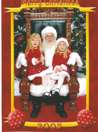 Alyssa and Trinity with Santa