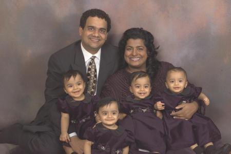 Sarah, Ruthann, Marybeth & Priscilla with Pastor Shaji & Shiney Daniel on 1st birthday