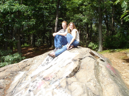 My fiancee and I at Castle Rock in MA