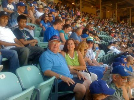 me and Dad at the Dodger game