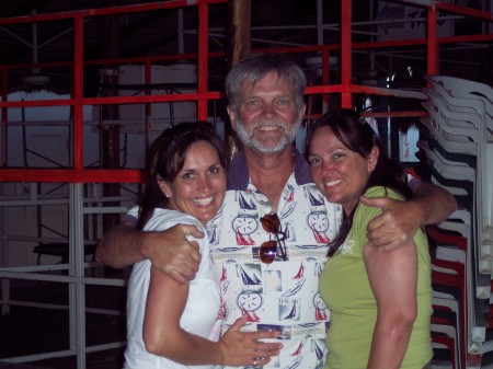 With my Dad and sister in Mexico