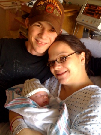 My son Adam, his wife Robin and Baby Jadyn.