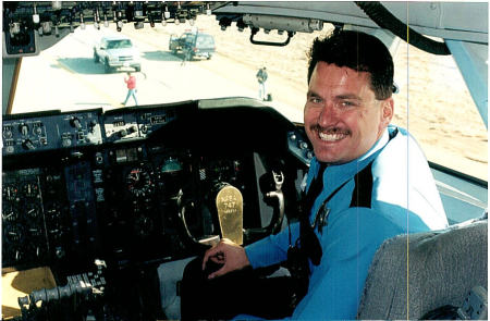 Me in the cockpit of the NASA 747 with Shuttle