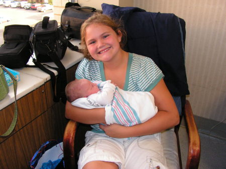 My daughter Lyndsey and her new cousin