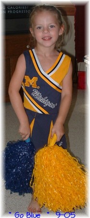 Our cheerleader  GO BLUE