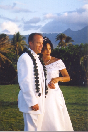 Tad and Toshiko wedding day in Hawaii