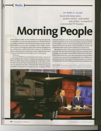 "Morning People" article from Indianapolis Monthly magazine