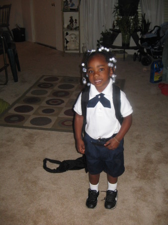 Ti'Jhay her way to school