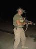 In Iraq on night guard patrol