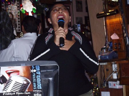 me singing...love Karaoke