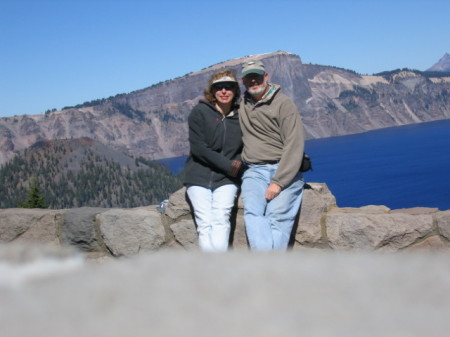 My girl friend and me at Crater lake 2 hrs from my house