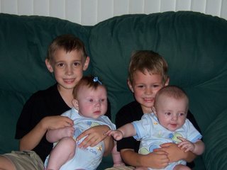 My three boys and their cousin Katie