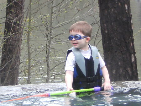 Trey in the pool