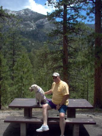 My Husband and one of our Labs