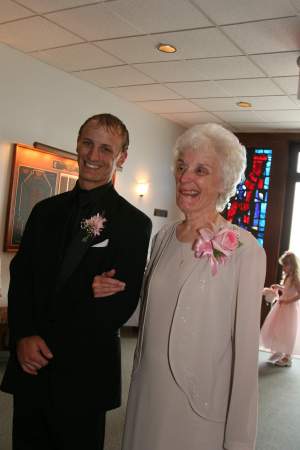 Grandson Jeremy at sister Steph wedding