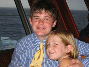 Zach and Lauren on the cruise
