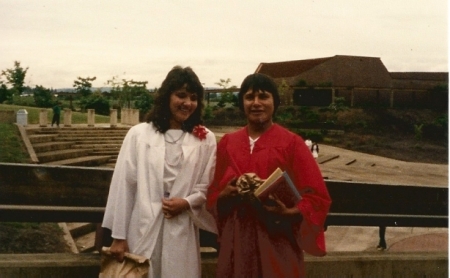 Pat Billie and I after Graduation 5/85