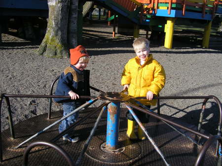 Duncan & Liam at White Rock Beach Park