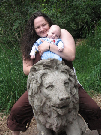 Me and my son at the zoo.