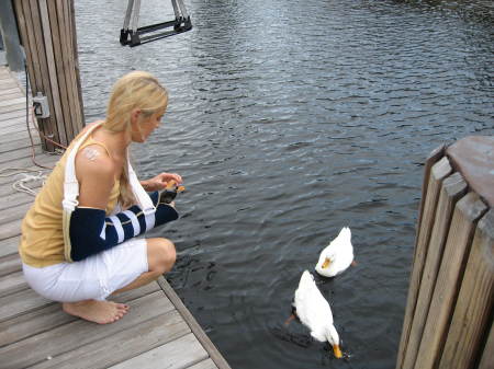 Susan & Ducks (9-30-07 after Surgery)