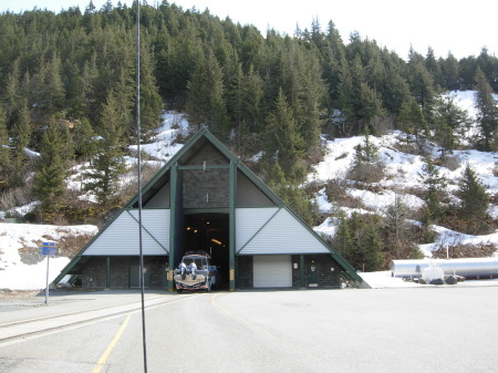 West tunnel opening on hwy to Whittier, Ak