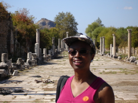 Me at the ruins of Ephesus, Turkey