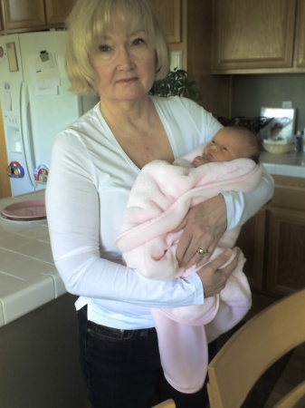 Grandma Gigi with newest grandaugther 2 wks