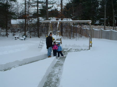 Matt & Kids in Snow