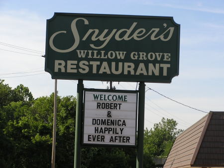 Sign at Snyders during my reception