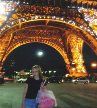 My daughter at the Eiffel Tower