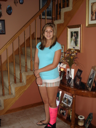 Allison 1st day of school (8th grade) 2007