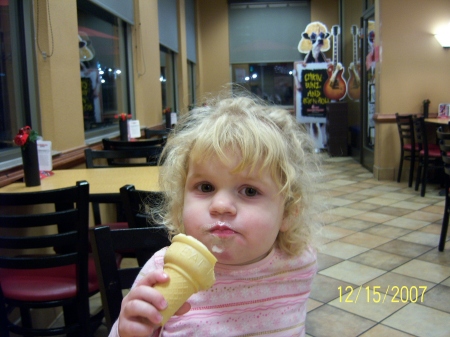 Bailey having Ice Cream